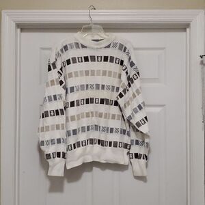 OUMAN GARY Cream Brown Sweater